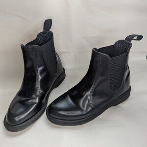 Dr. Martens Flora Smooth Leather Black Chelsea Boots | US 6